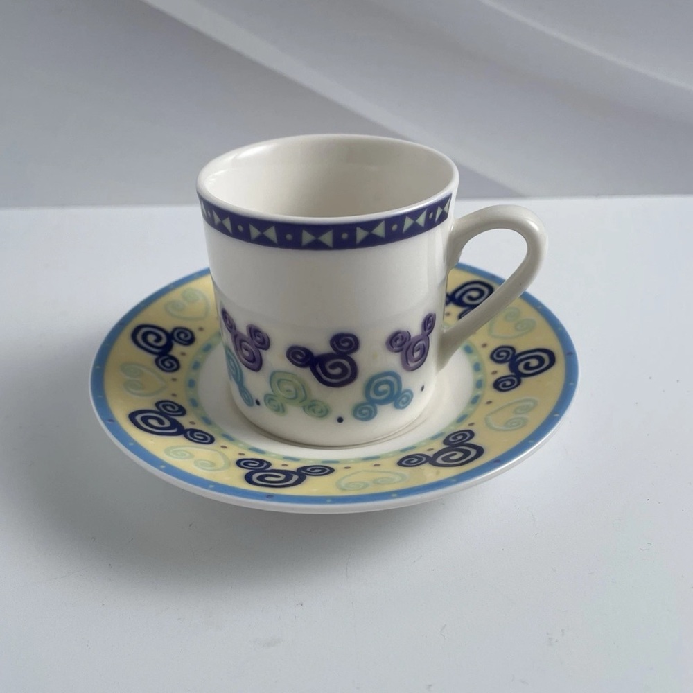 Walt Disney World At Home Mickey Ears Tea Espresso Cups And Saucers